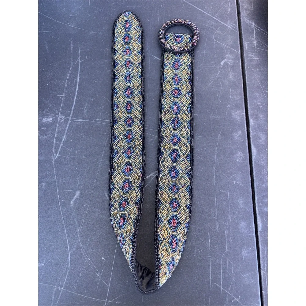 Vintage Beaded Belt 80s